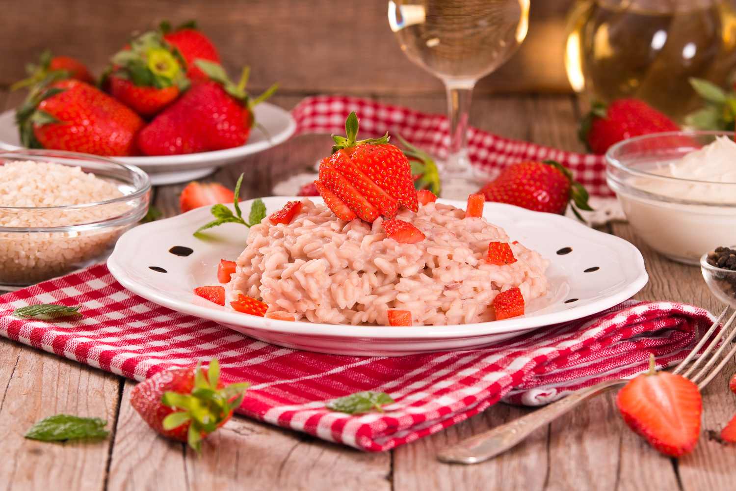 Strawberry risotto, Italy