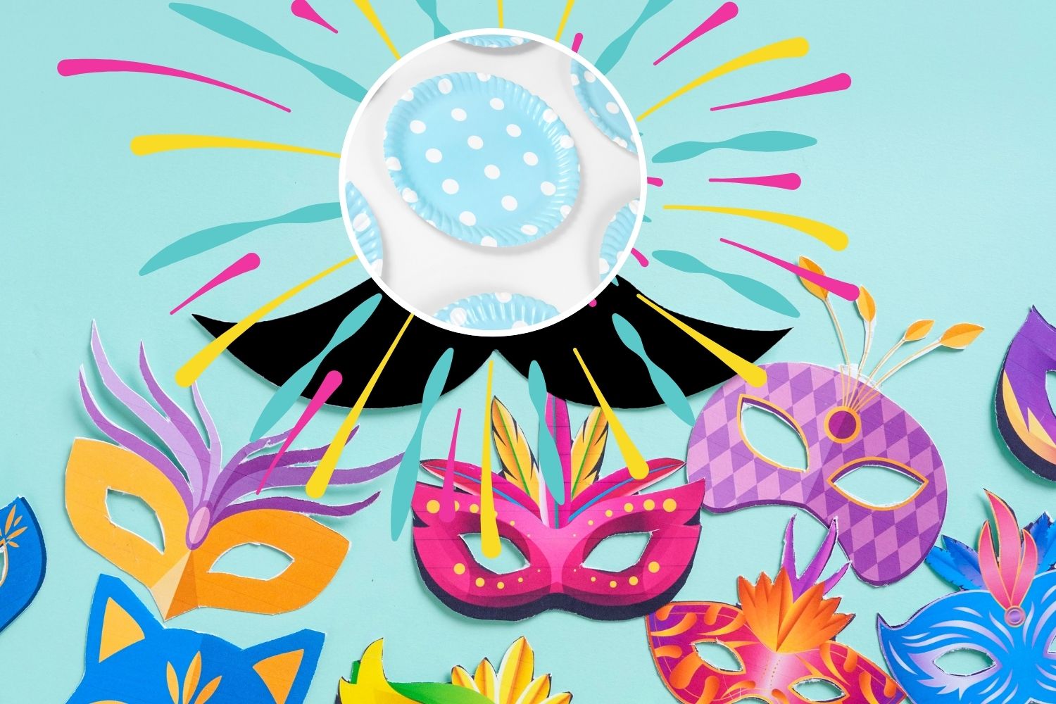 maschere carnevale piatti