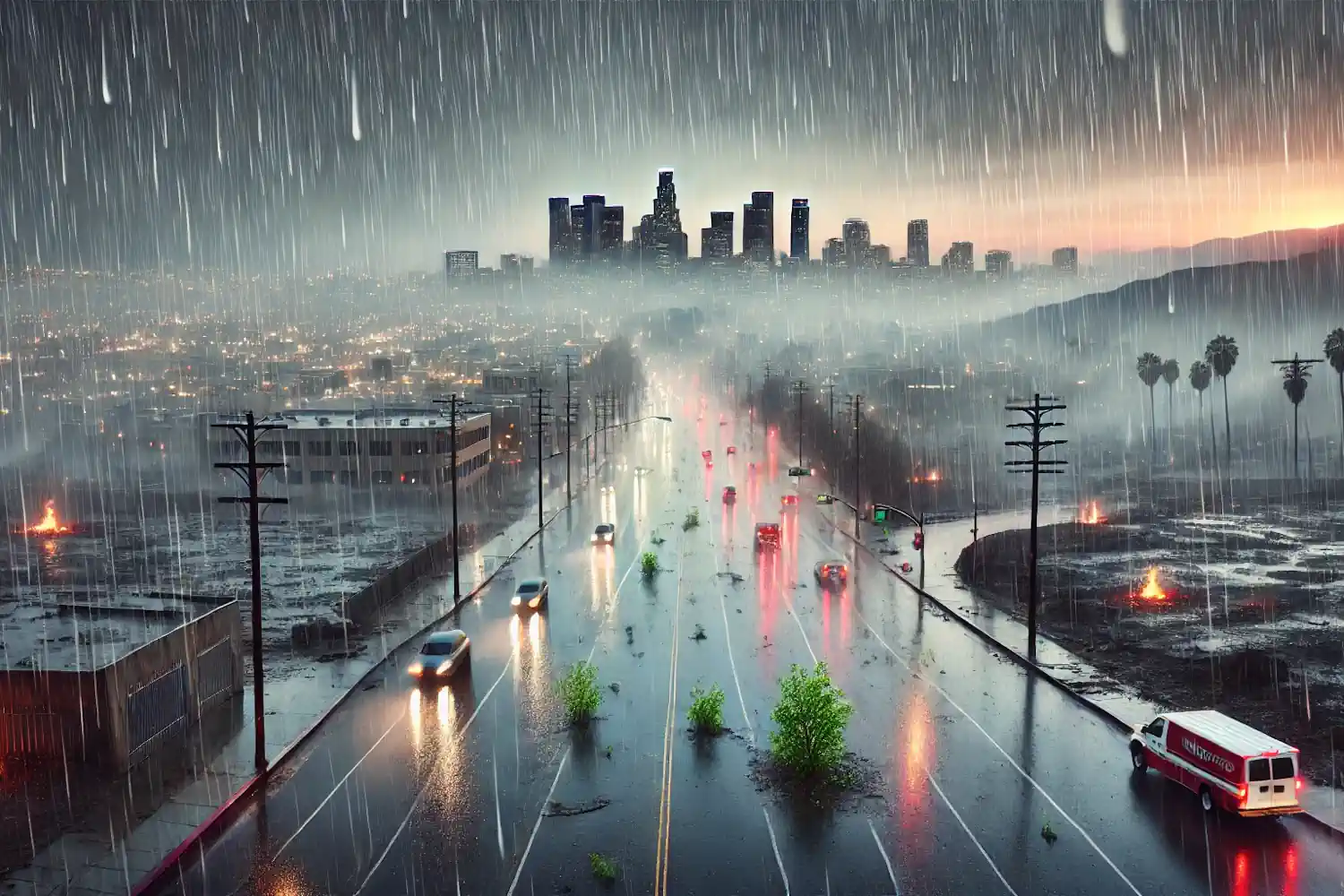 pioggia los angeles
