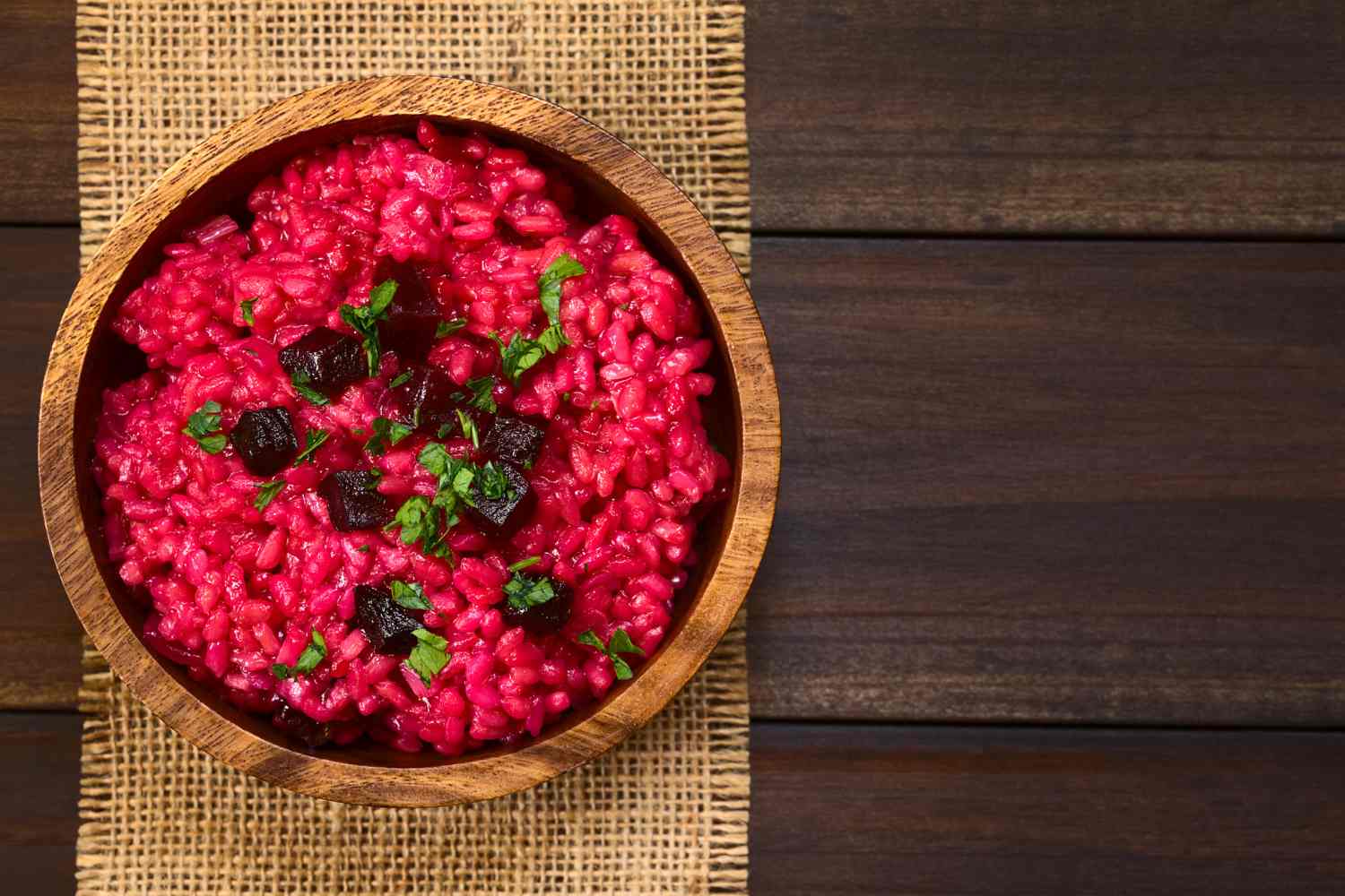 Risotto with the red turnip