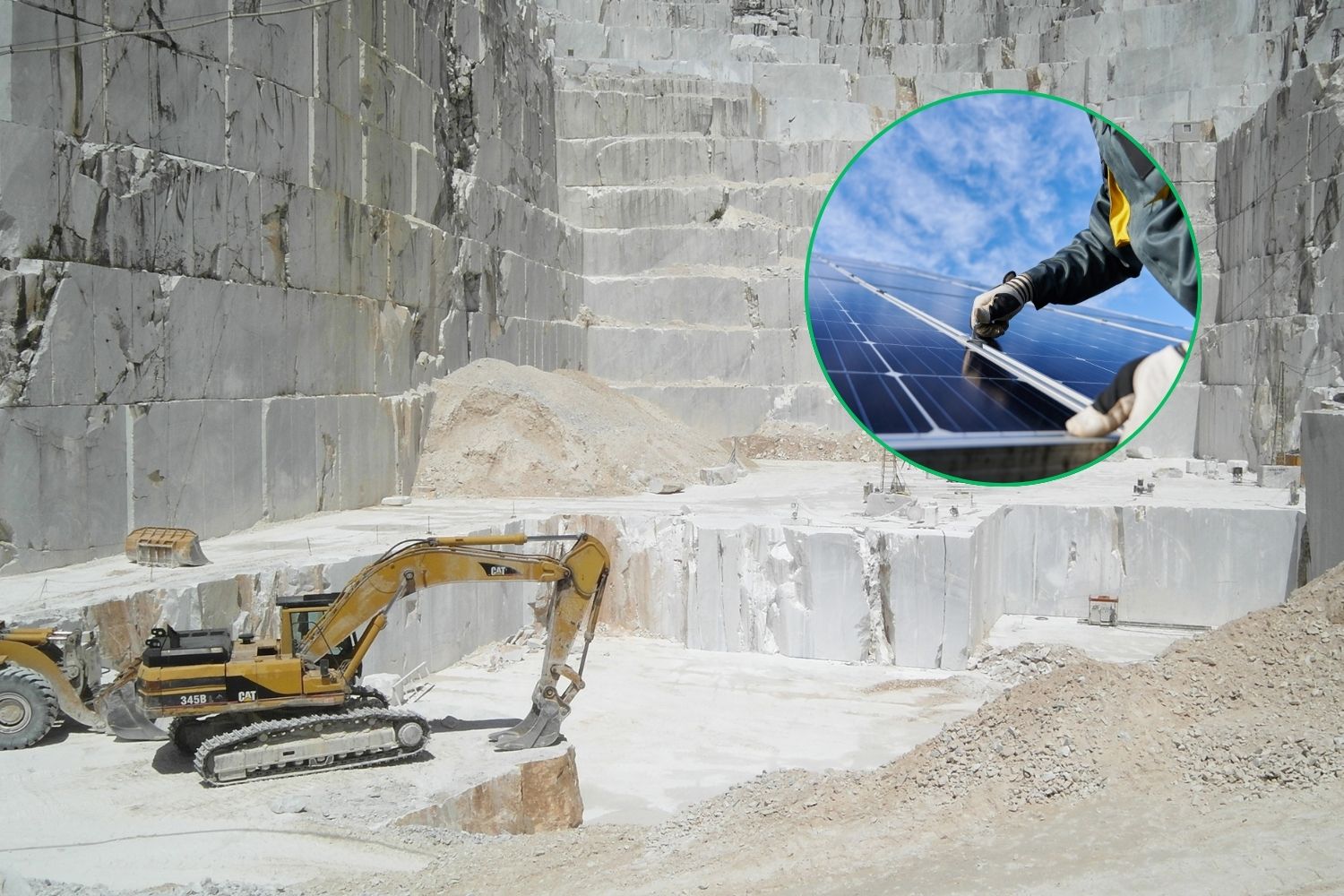 Maxi photovoltaic system in the former disused quarry will provide clean energy to 11 thousand families