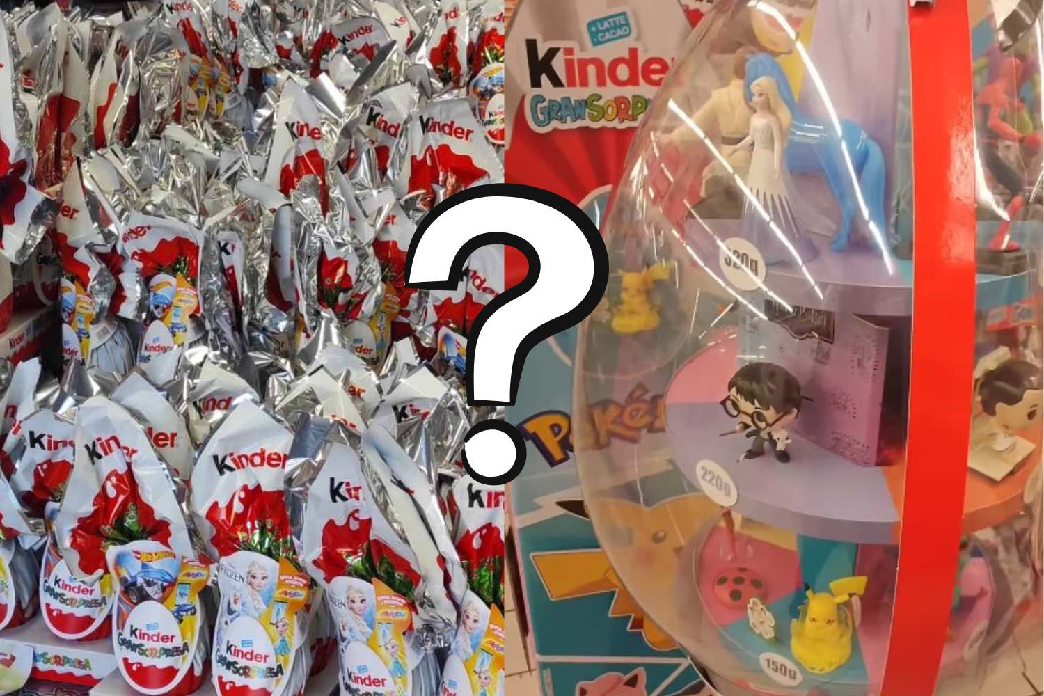 espositori uova di pasqua kinder