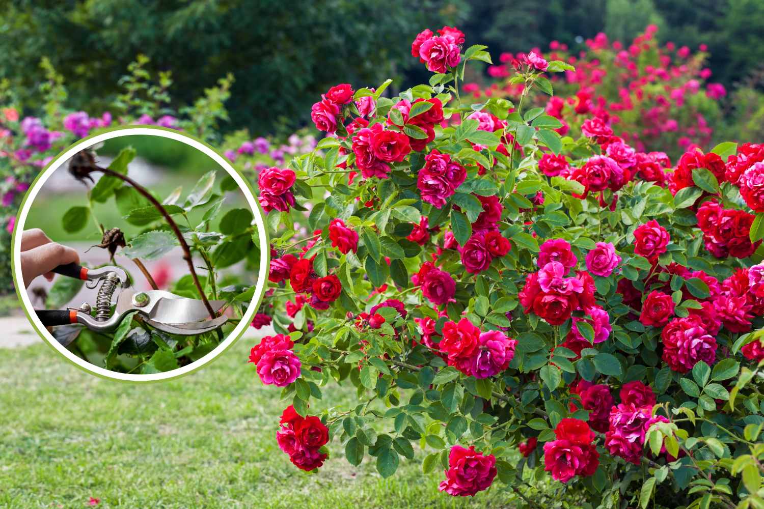 potare cespugli di rose