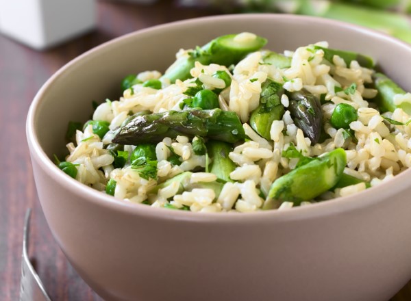 Risotto asparagus peas