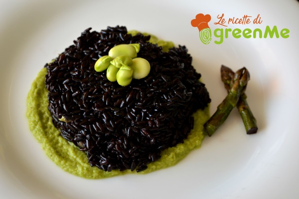 Venus rice cream of asparagus and fava beans