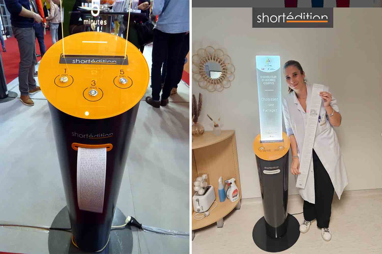 The automatic distributors of stories have conquered France. They are now everywhere and they work great!