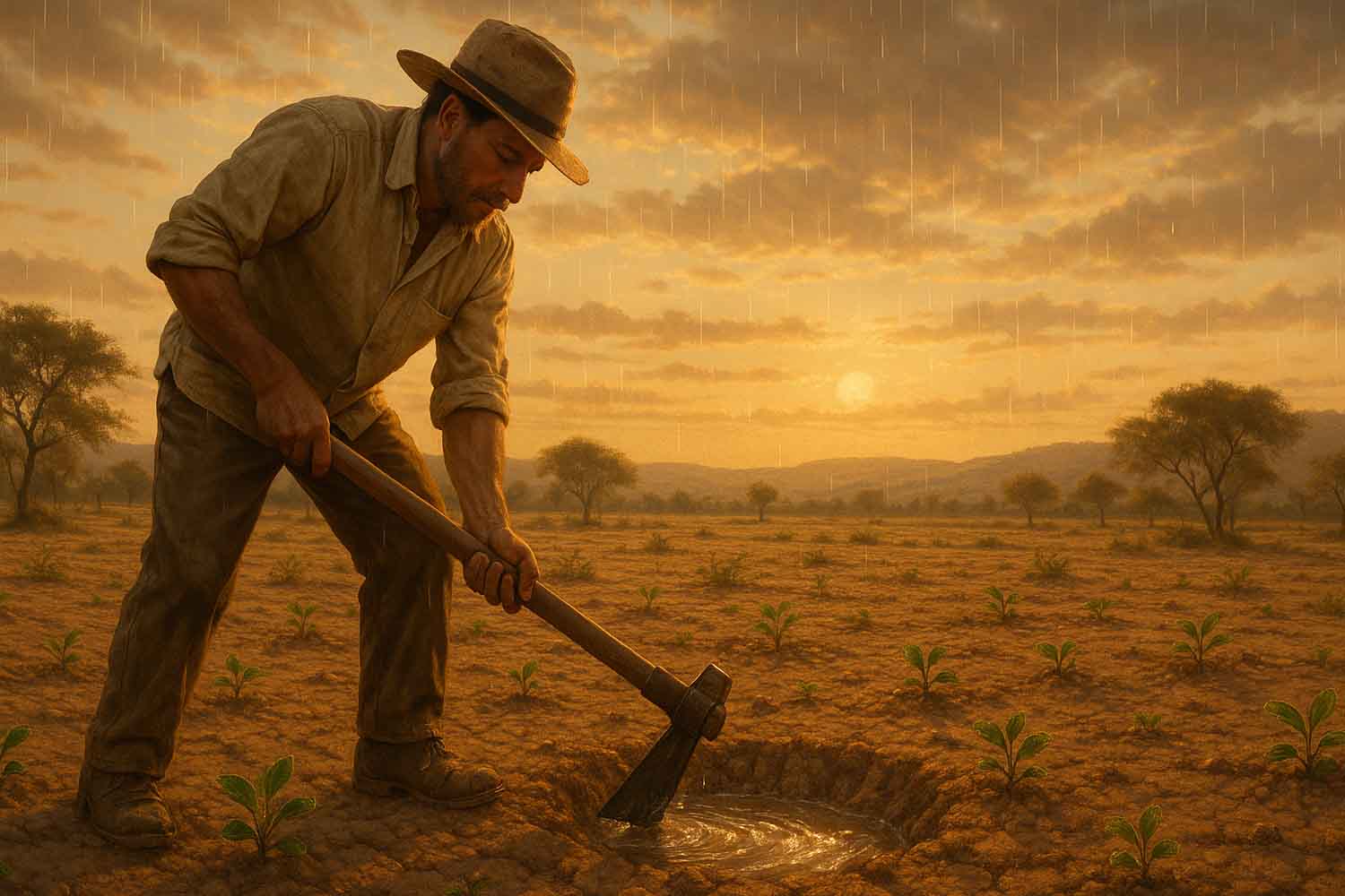 Piantare l’acqua piovana