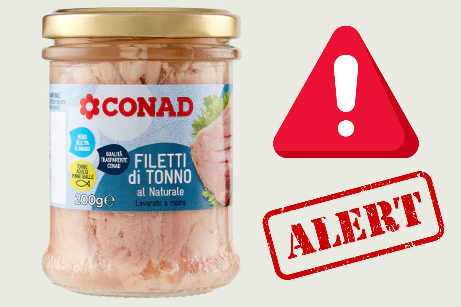 allerta tonno vetro conad