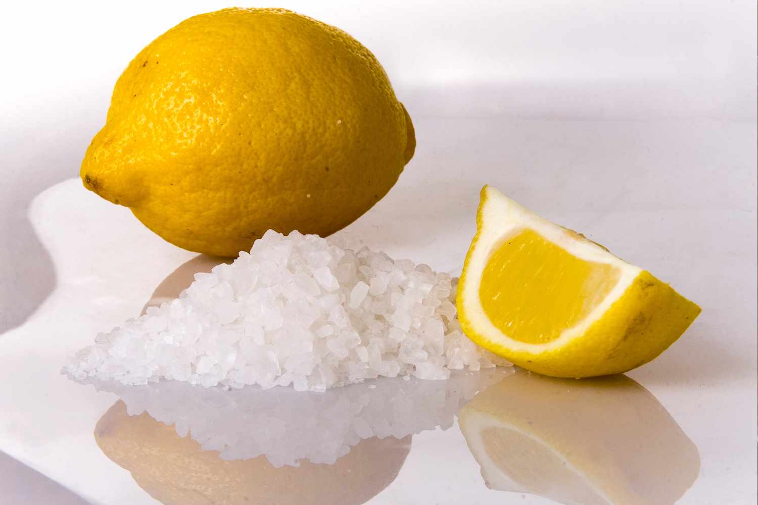 salt to lemon