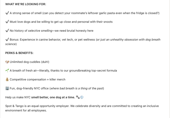 Work ads for dogs dogs