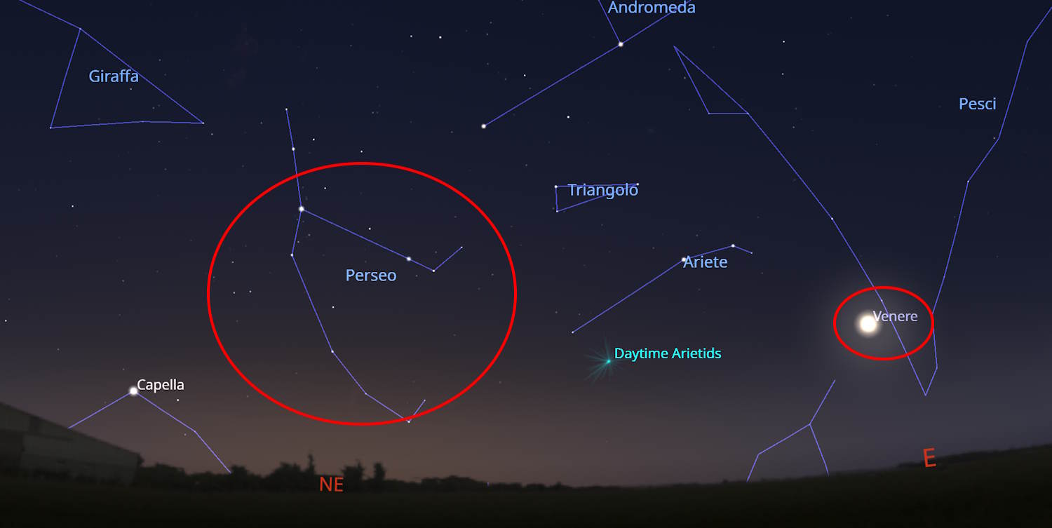 Ragging stars Arietidi and Zeta Perseid June2025