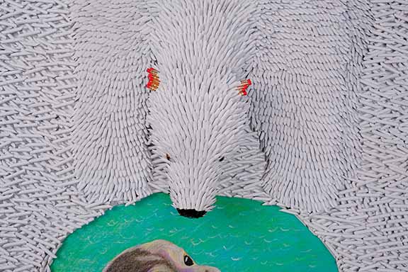 2020_Polar_Bear_Swimming_color_pencils