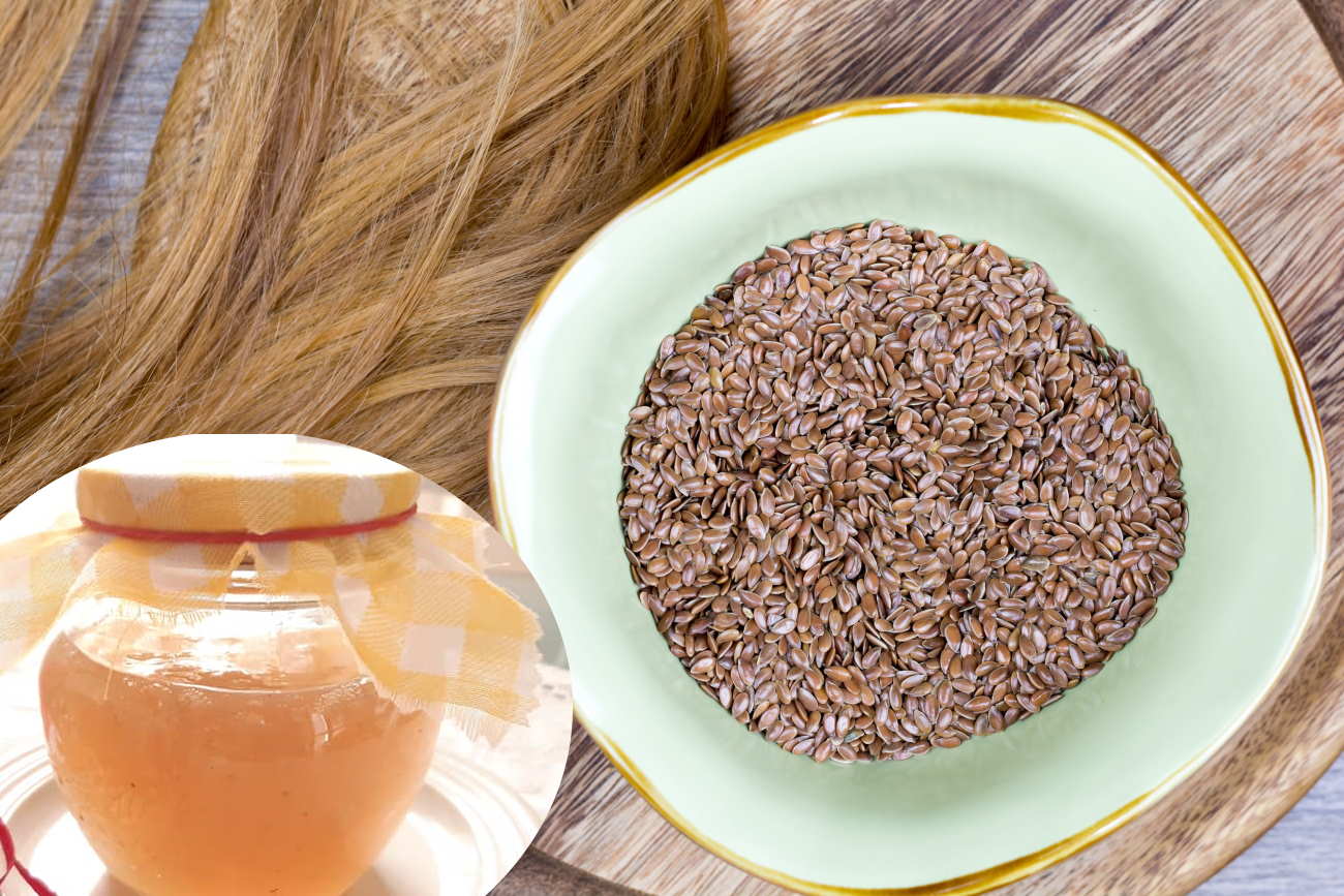 Linseed seed hair gel