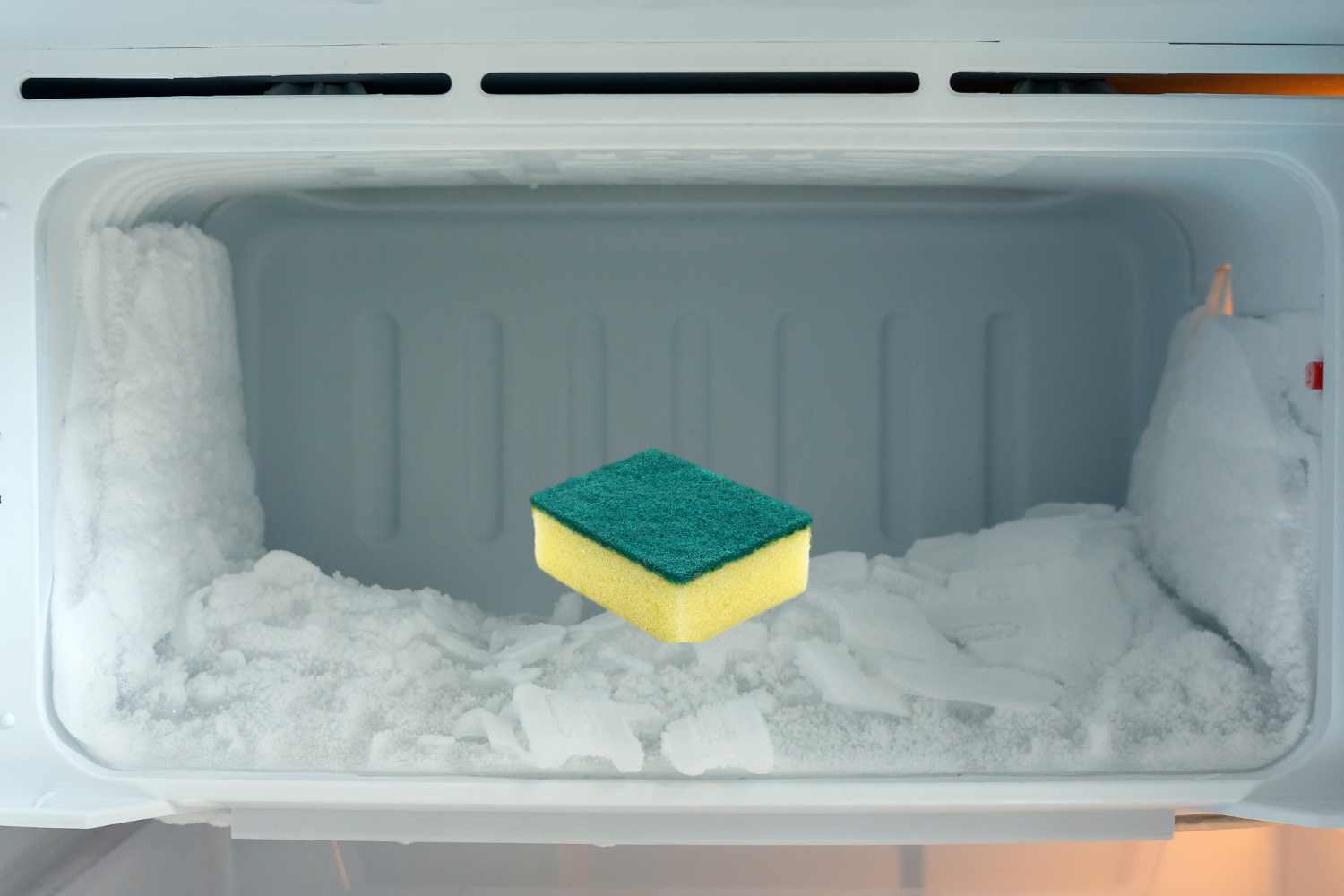 spugna nel congelatore