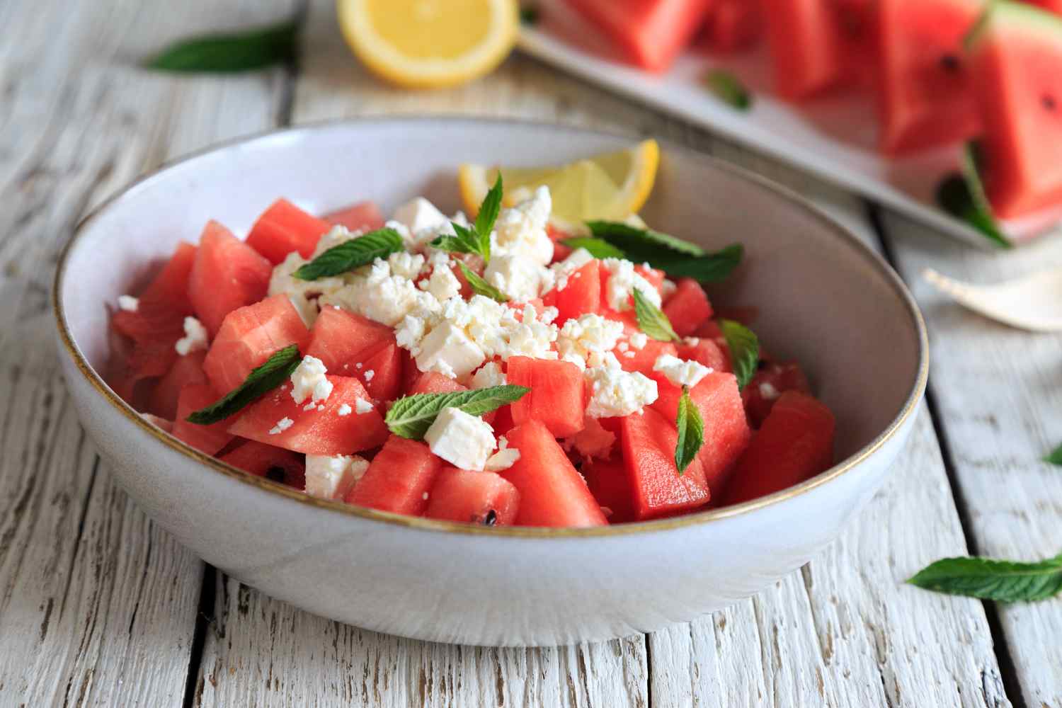 Bocconcini di Anguria and Feta 