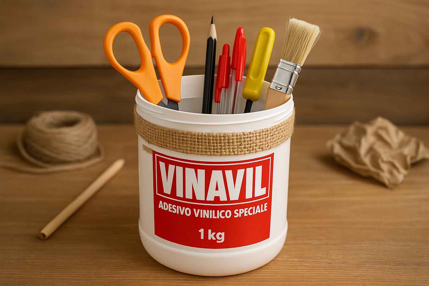 riciclo barattoli vinavil