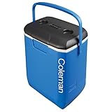 Coleman Cool Box 30qt Performance Cooler, 28 liters of capacity, large high -performance refrigerant container, drinks, blue icebox