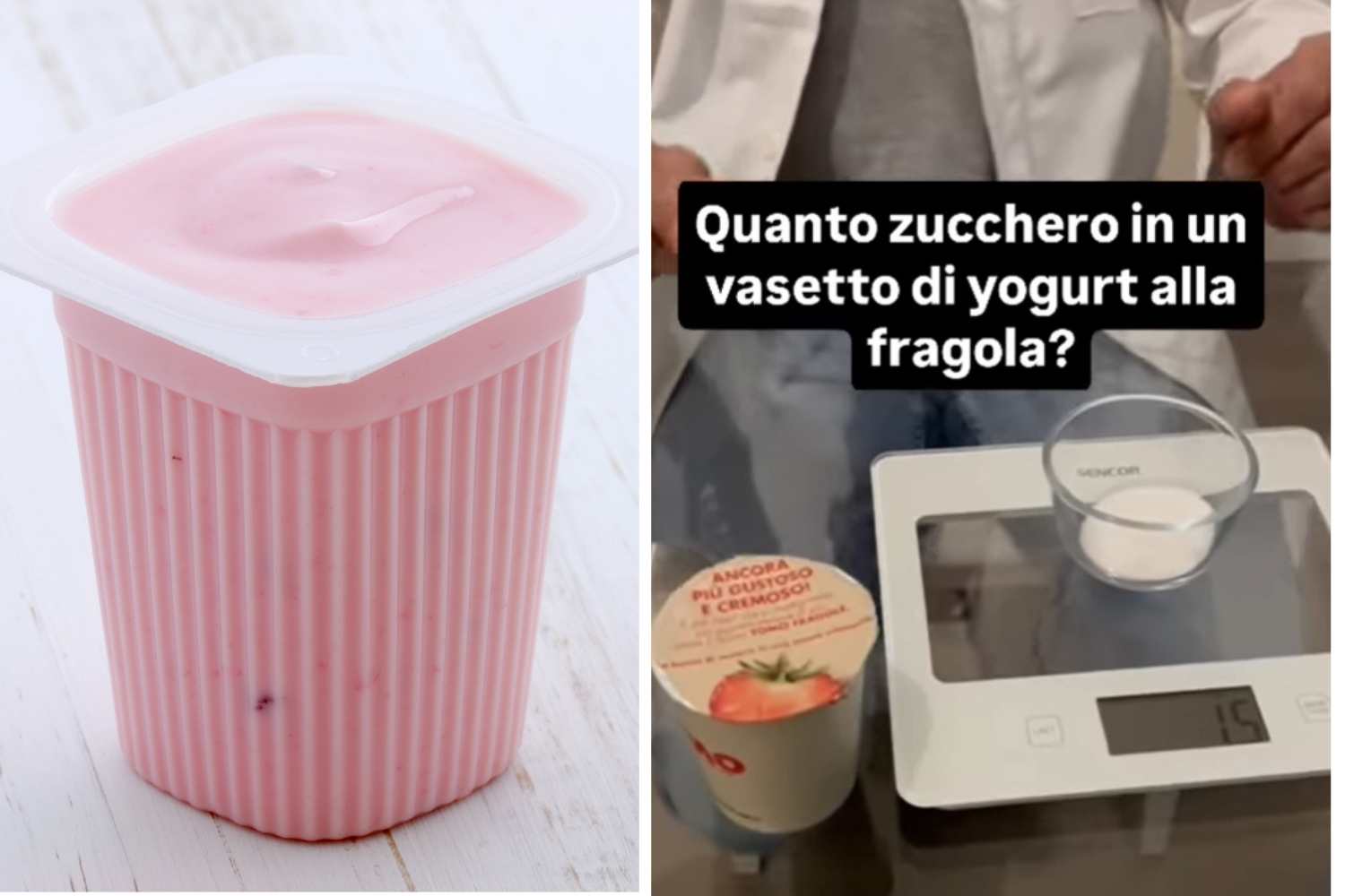 yogurt fragola zucchero