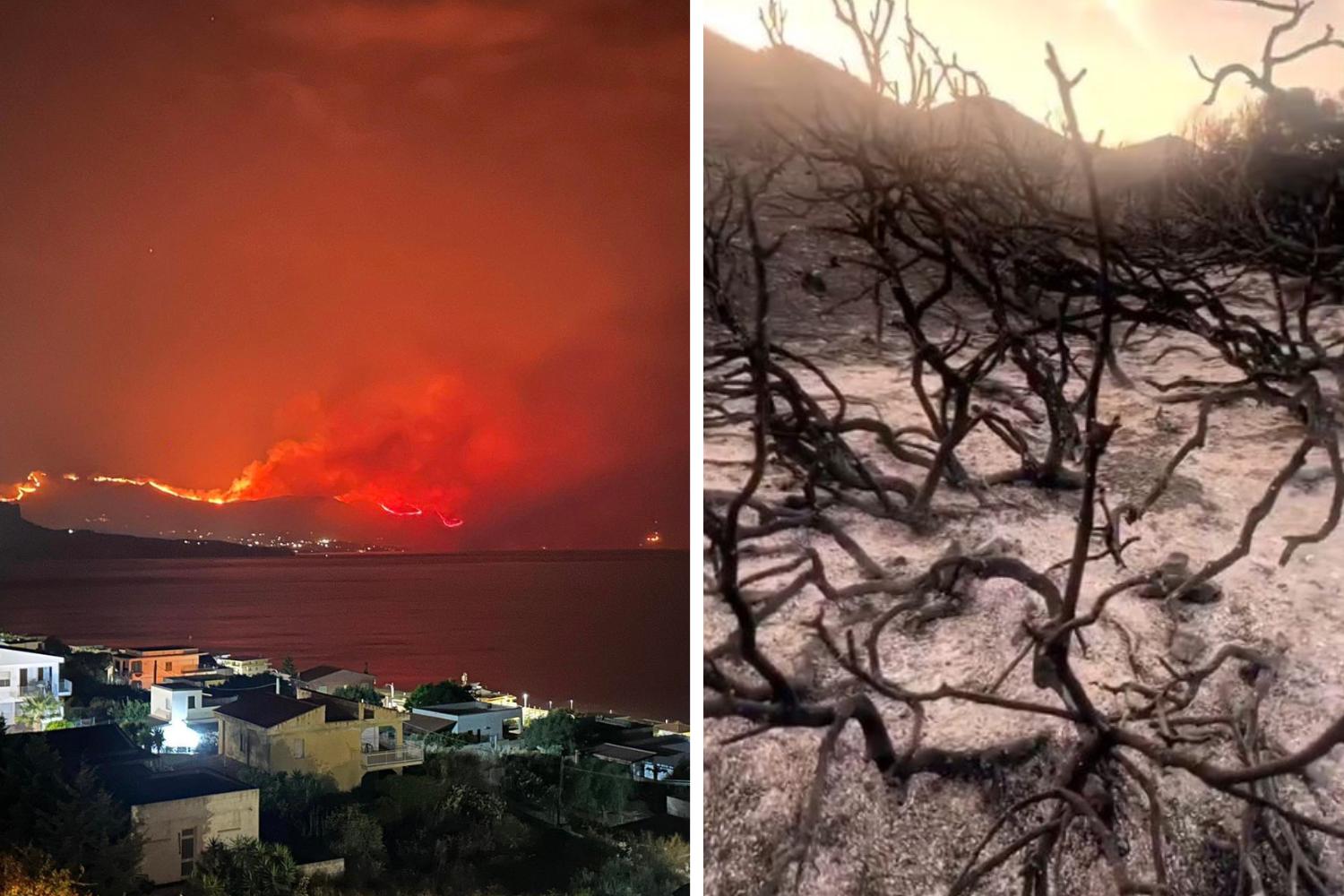 incendi sardegna e Sicilia