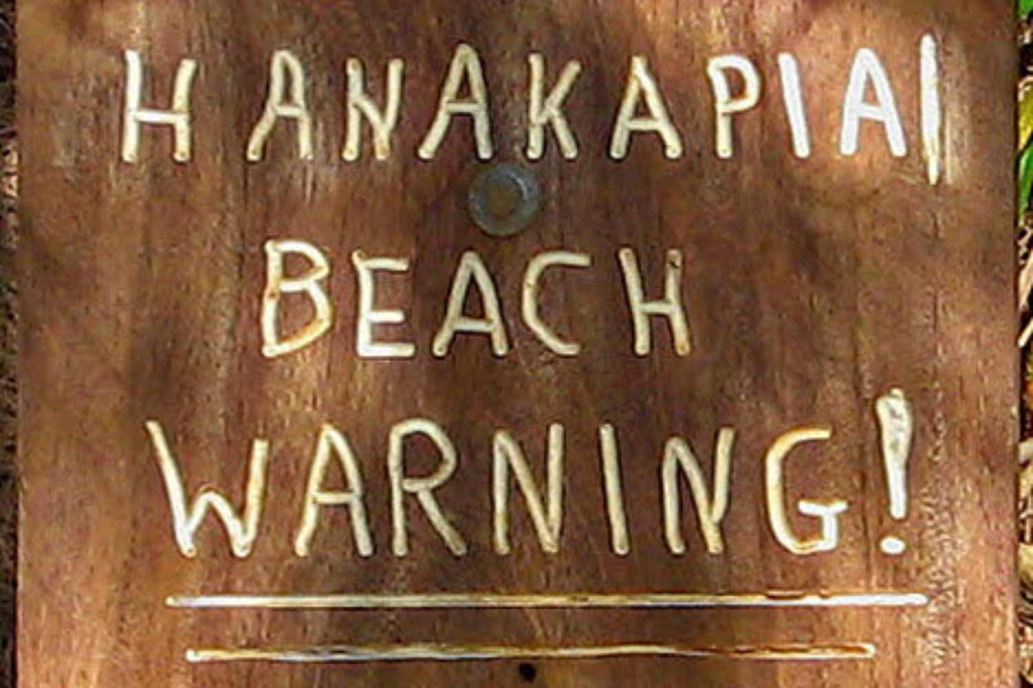 Hanakapiai beach warning