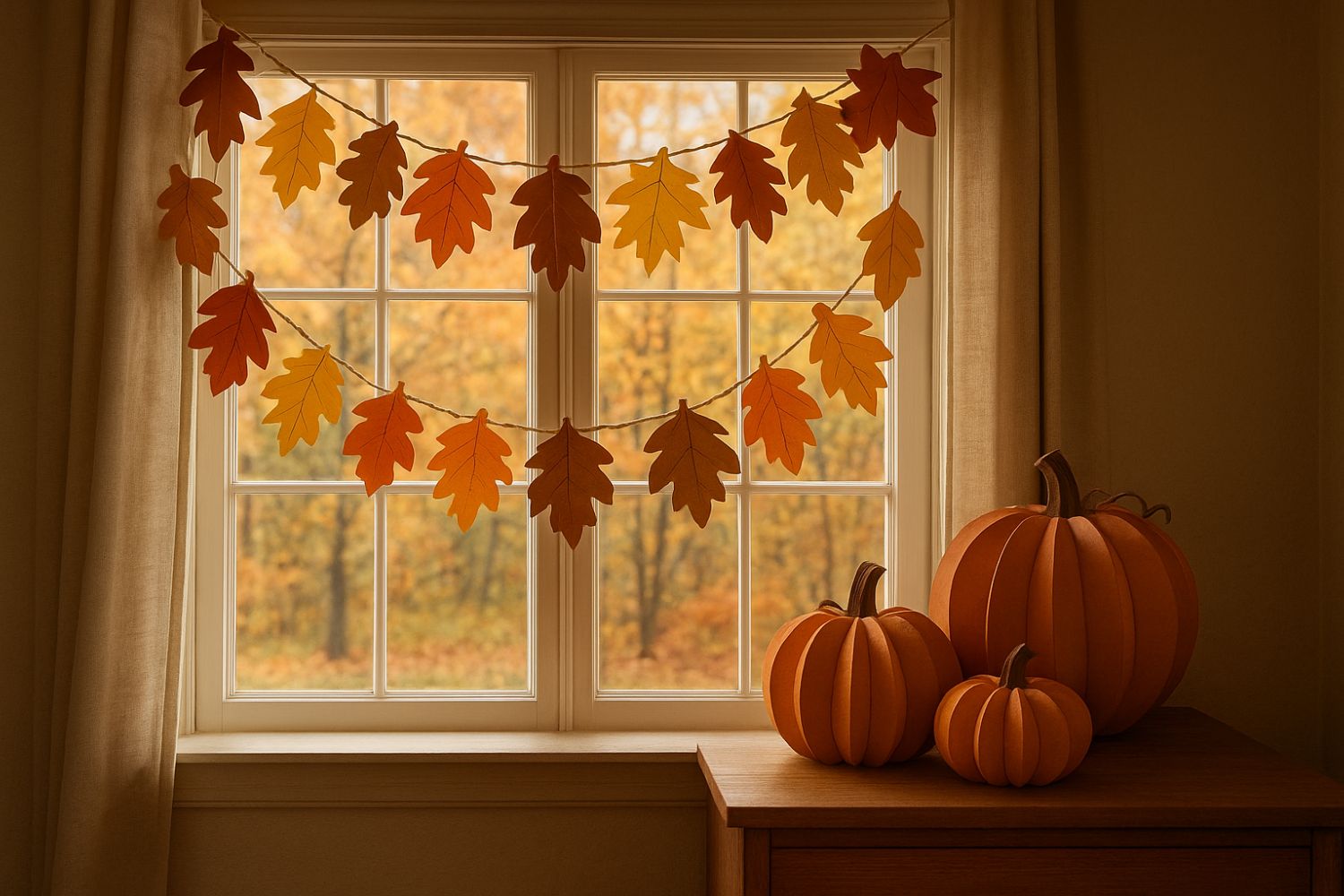 decorazioni autunno di carta