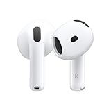 Apple AirPods 4 wireless earphones, bluetooth earphones, active cancellation of noise, adaptive audio, transparency, personalized space audio, USB-C charging case, wireless charging