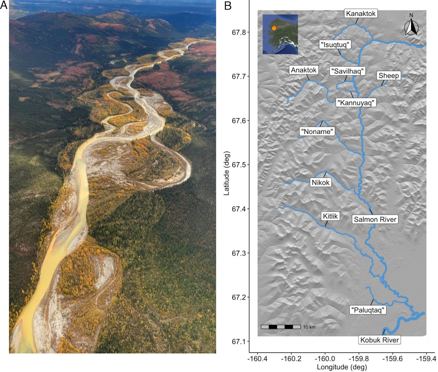 Alaska orange rivers
