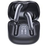 Wireless headphones with active noise cancellation, ancho 6-close, 49 hours music, hi-st powerful bass bluetooth 5.4 earphones with apps, 8 EQ modes, wireless charging, ipx7 sport headphones, double connection