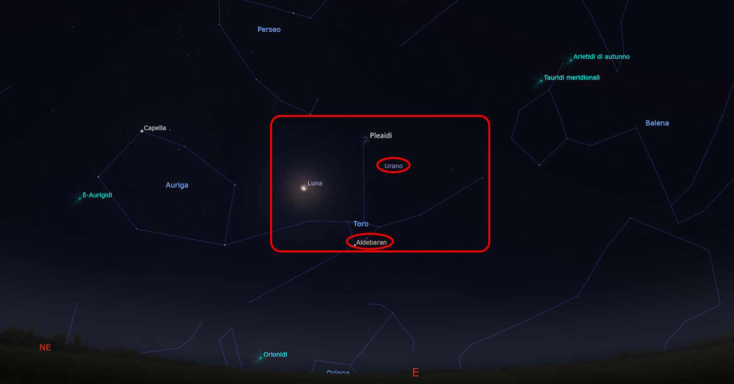 Luna Pleiadi conjunction