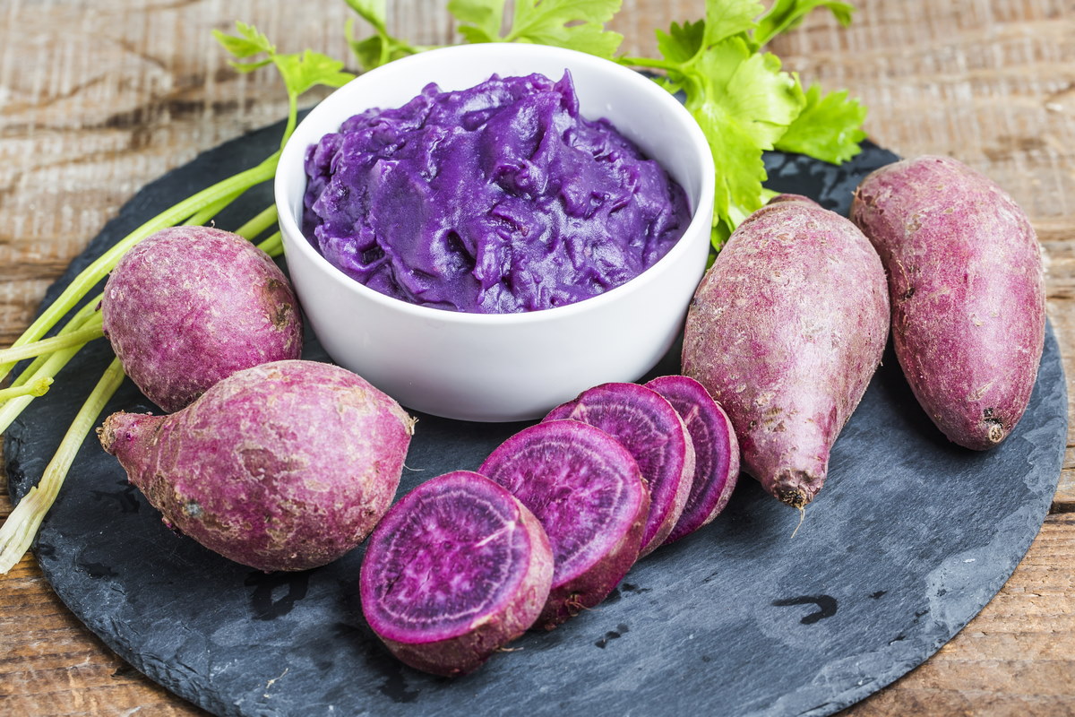 mashed purple potatoes