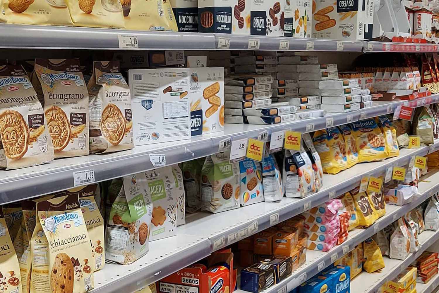 supermercato biscotti
