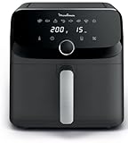 Moulinex Easy Fry Mega, Air Fryer, Extra-Large 7.5 L Capacity, Up to 8 People, 8 Preset Programs, Compact Size, App with Recipes, Dishwasher Safe, EZ855H, black