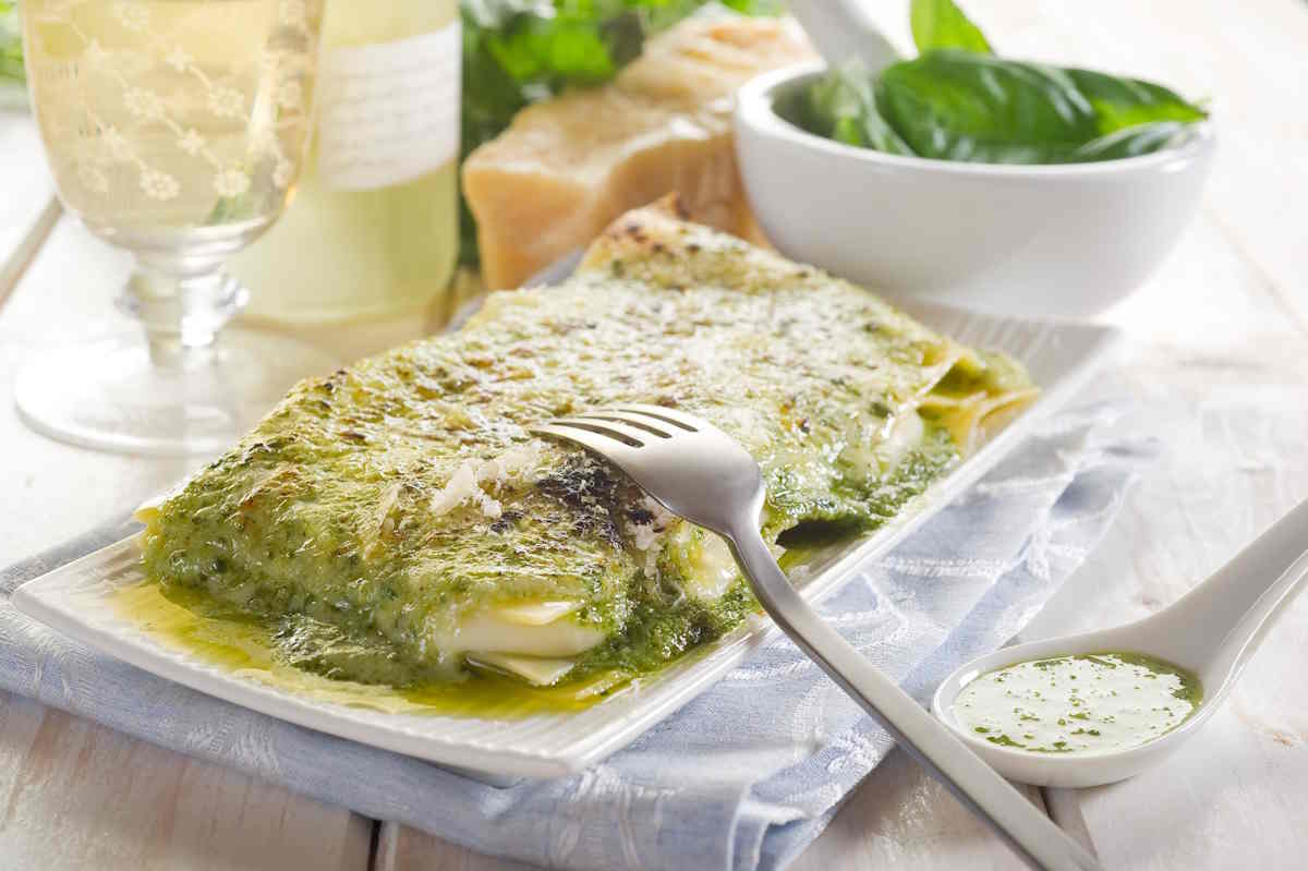 lasagna with pesto