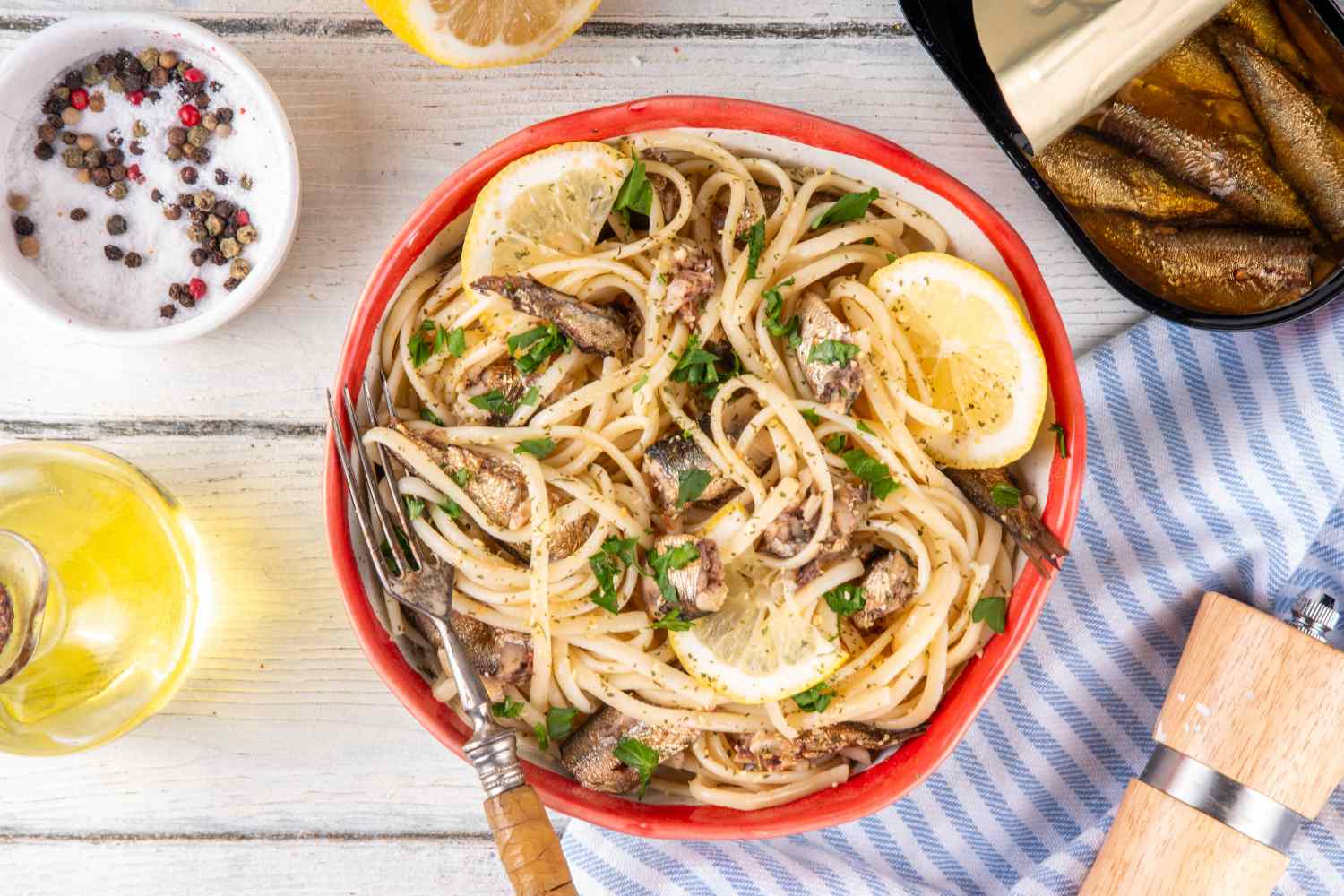 fidelini with sardines