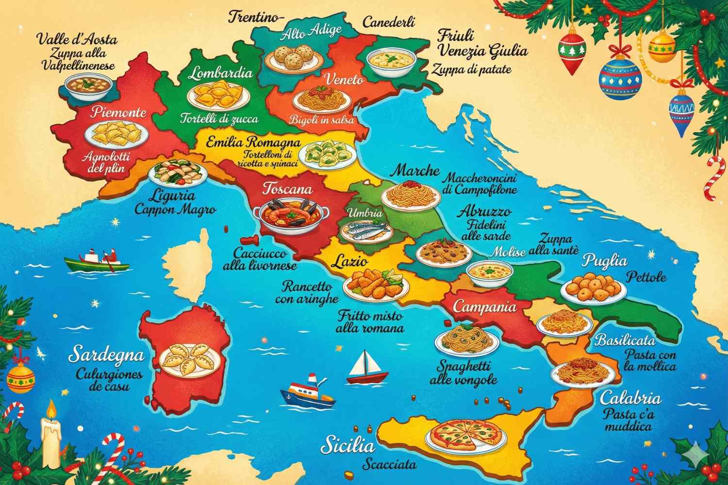 mappa piatti vigilia di natale