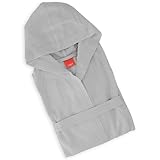 Gabel Golf Bathrobe with Hood, Cotton, 903 Steel, L