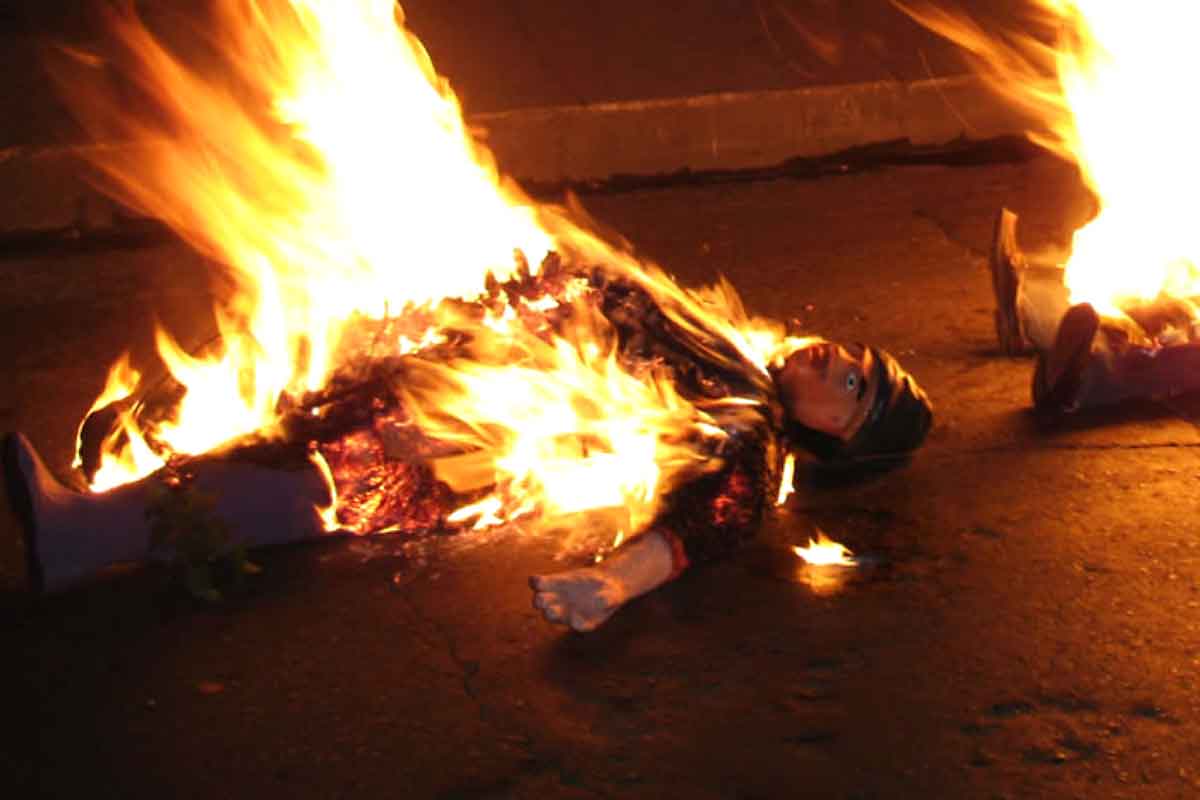 burning doll South America