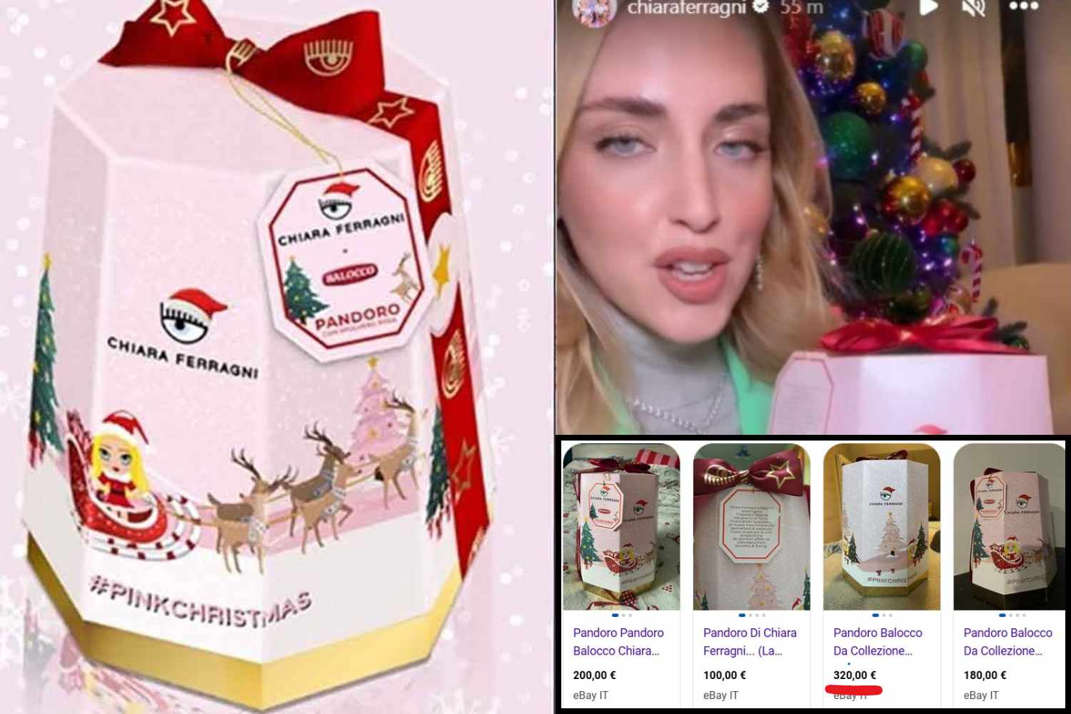 pandoro chiara ferragni ebay