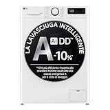 LG AI DD D4R5010TSWS Washer Dryer 10 / 6kg Series R5 Class A-10%/D, Washing Machine and Dryer Together, 1400 rpm, TurboWash360, Steam, Eco Hybrid, Allergy Care, Direct Drive Inverter Motor, White