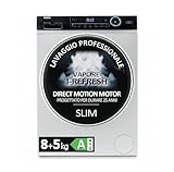 Haier I-Pro Series 7 Slim Washer Dryer 8+5 Kg, Free Installation, Front Loading, 59.5 x 56 x 85 cm, 1400 RPM, Class A/D, Antibacterial Treatment, Load Detection, White - HWD80-B14979