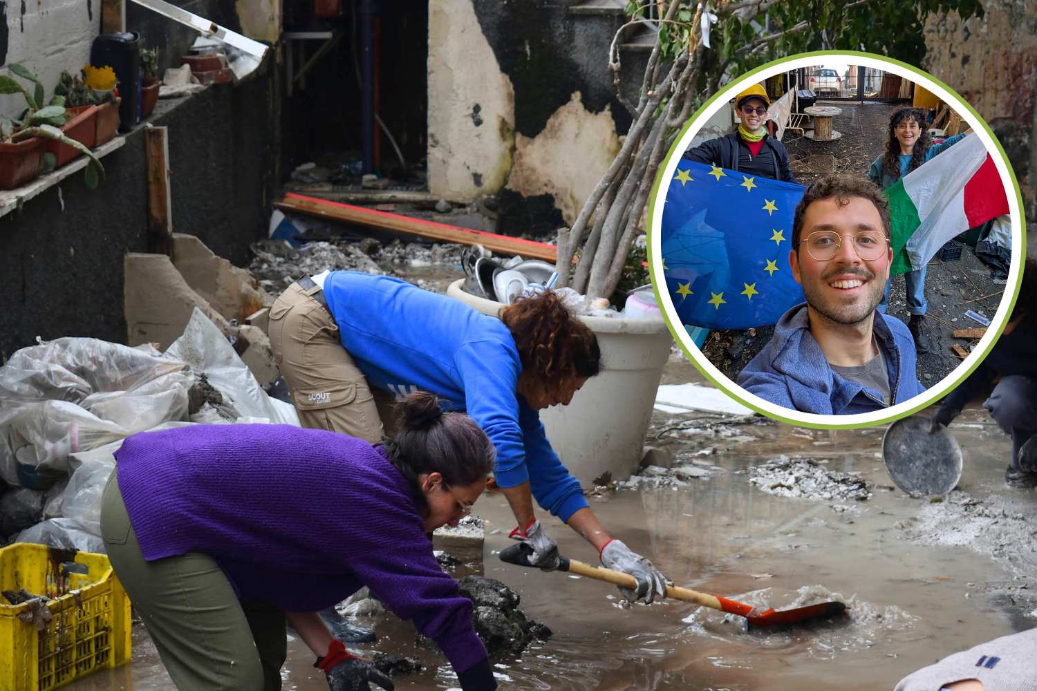 volontari ciclone Harry