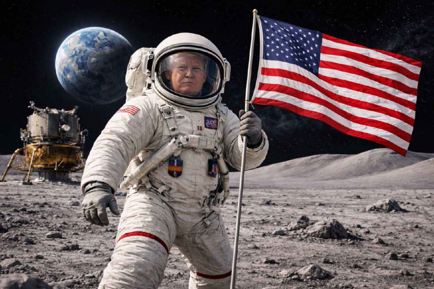 Trump doesn't just want to conquer Greenland, he also wants the Moon