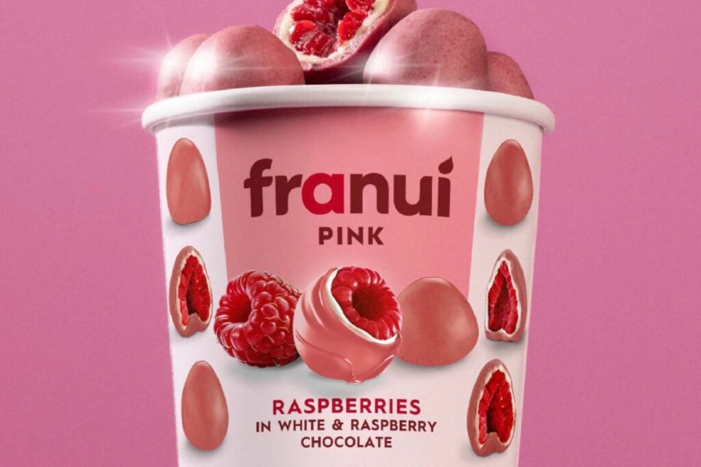 Franui Rasberries Franuí Pink: raspberries covered in pink chocolate have also arrived in ...