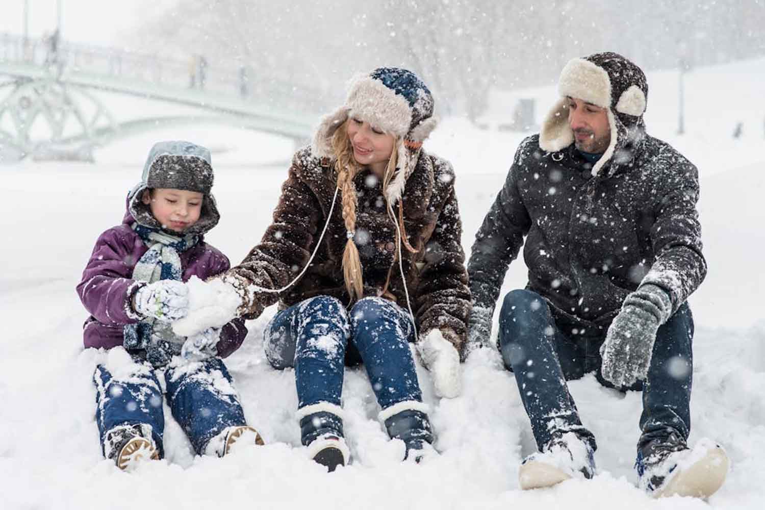 genitori e figli inverno