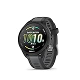 Garmin Forerunner 165, Running Smartwatch, 43mm, GPS, Cardio, VO2max, Morning Report, HRV Status, Free 5K, 10K & 21K Plans, Training Readiness, GarminPay (Black & Slate Gray)
