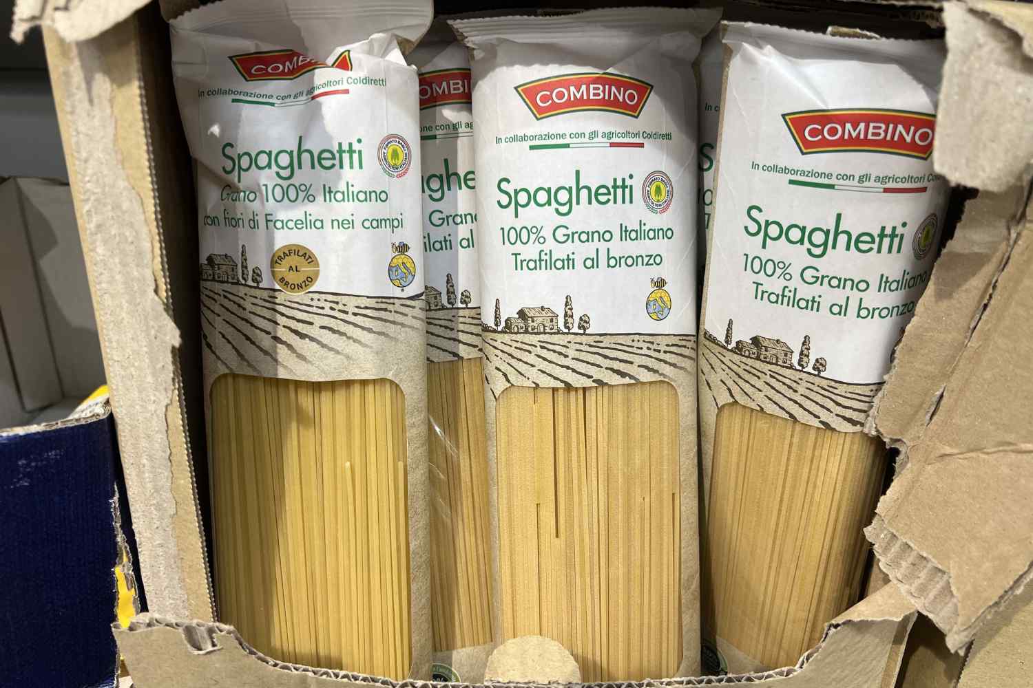 LIDL spaghetti I combine 100% Italian wheat