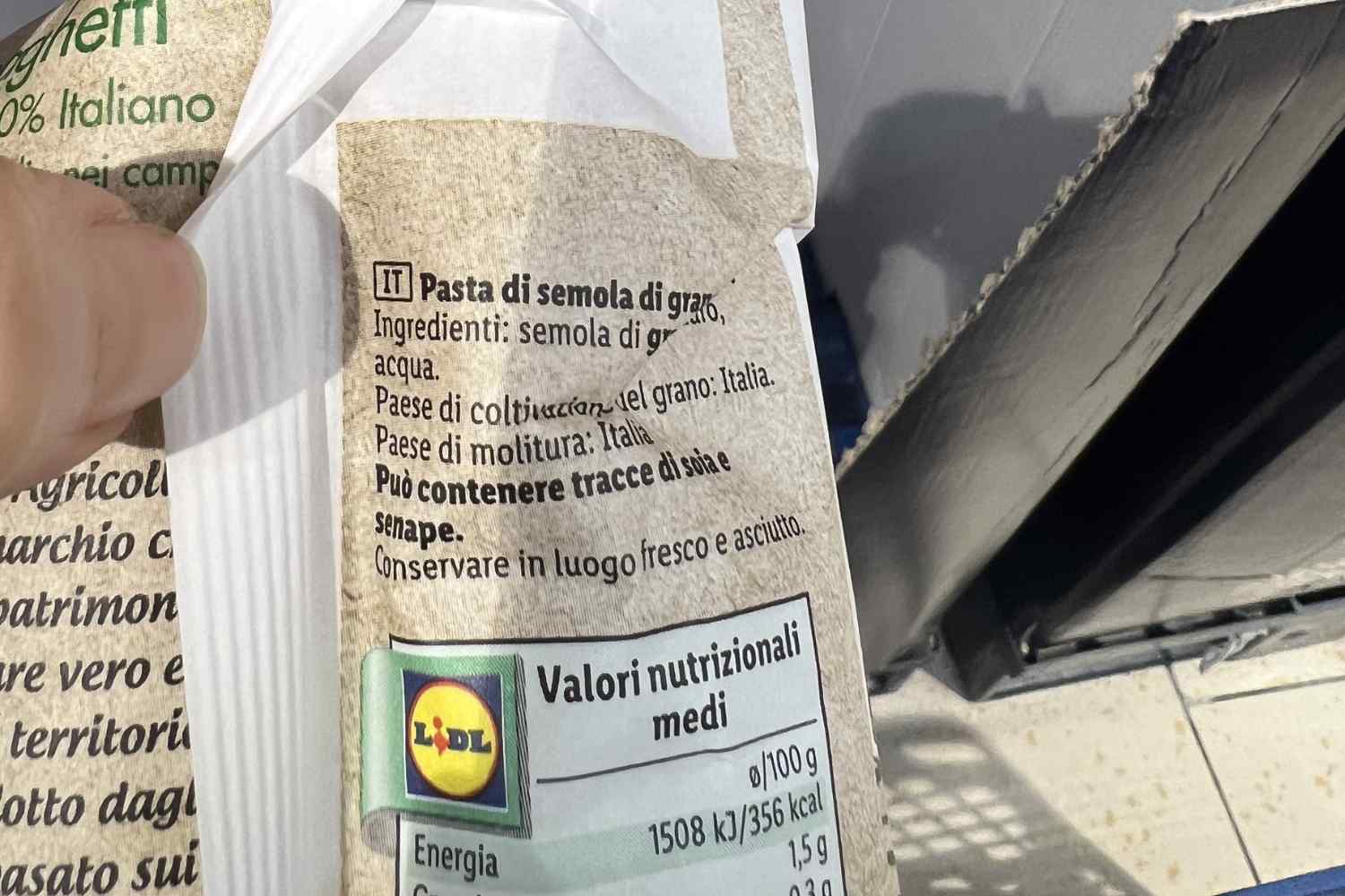 LIDL spaghetti combine 100% Italian wheat (1)