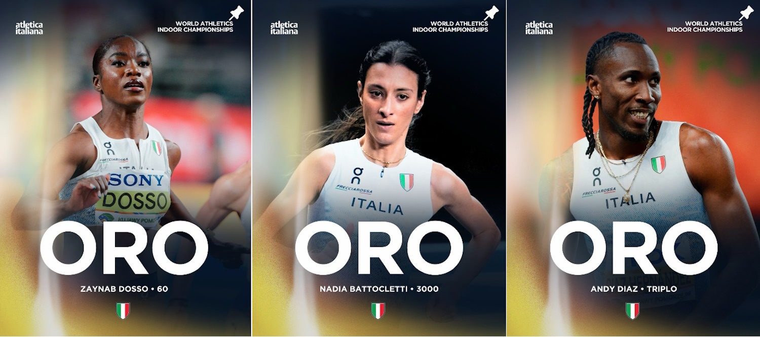 20 and 21 March, the golden days of Italian athletics, three unforgettable golds at the Indoor World Championships in Torun