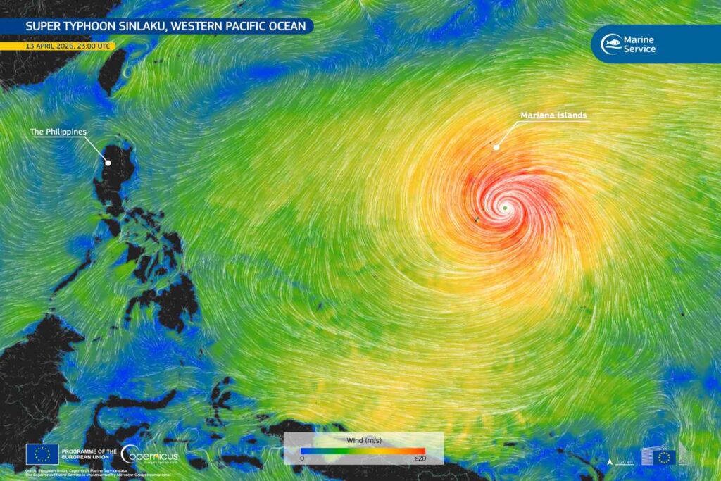 Maximum alert for Super Typhoon Sinlaku: winds of up to 290 km/h ...