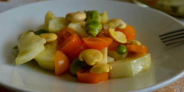 broad bean and lupin salad